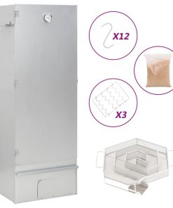 vidaXL Räucherofen mit Kaltrauchgenerator Verzinkter Stahl