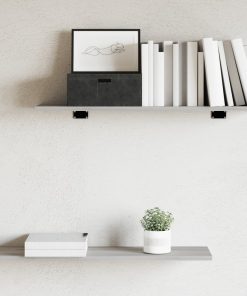 vidaXL Wandregale 4 Stk. Grau Sonoma 80x20x1,5 cm Holzwerkstoff