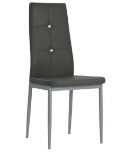 vidaXL Esszimmerstühle 6 Stk. Kunstleder Grau