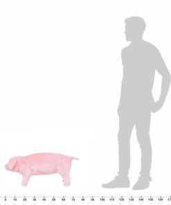 vidaXL Plüschtier Schwein Stehend Plüsch Rosa XXL