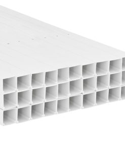 vidaXL Installationsrohre 33x33 mm 30 m PVC