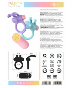 Anelli Fallici Party Color Toys Lilla Silicone