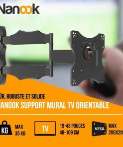 Supporto TV Nanook Full Motion Tilt 43" 19"