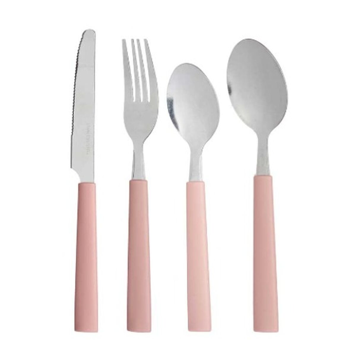 Set di Posate Kinvara Rosa Argentato Acciaio inossidabile Plastica 22,5 x 37,5 x 4,5 cm 23 x 38 x 5 cm (6 Unità)