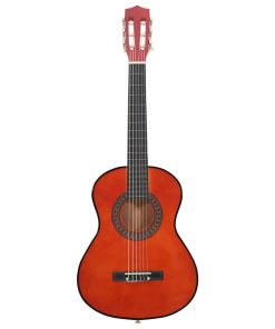 vidaXL Set de guitarra clásica para principiantes 8 pzas 1/2 34"