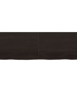 vidaXL Tablero mesa madera roble tratada marrón oscuro 160x50x(2-6) cm