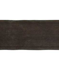 vidaXL Tablero mesa madera tratada borde vivo marrón 100x40x(2-6) cm