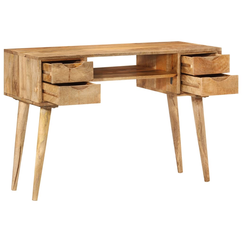 vidaXL Escritorio con cajones madera maciza de mango 110x47x76 cm