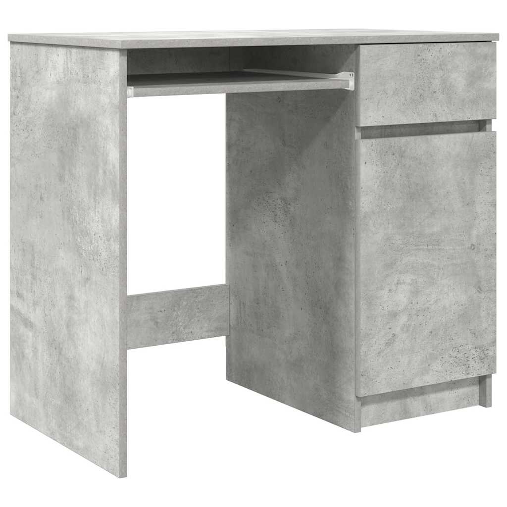 vidaXL Escritorio gris hormigón 86x49x76 cm madera de ingeniería