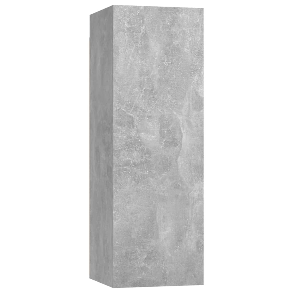 vidaXL Set muebles salón TV 4 pzas madera ingeniería gris hormigón