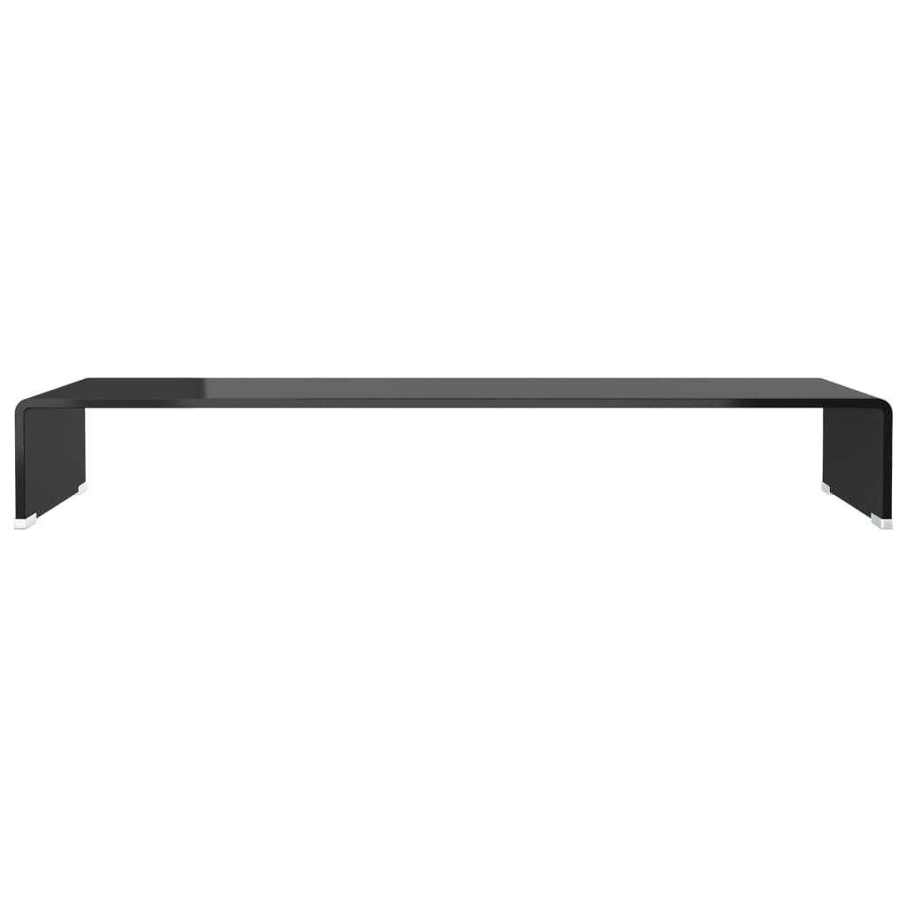 vidaXL Soporte para TV/Elevador monitor cristal negro 90x30x13 cm