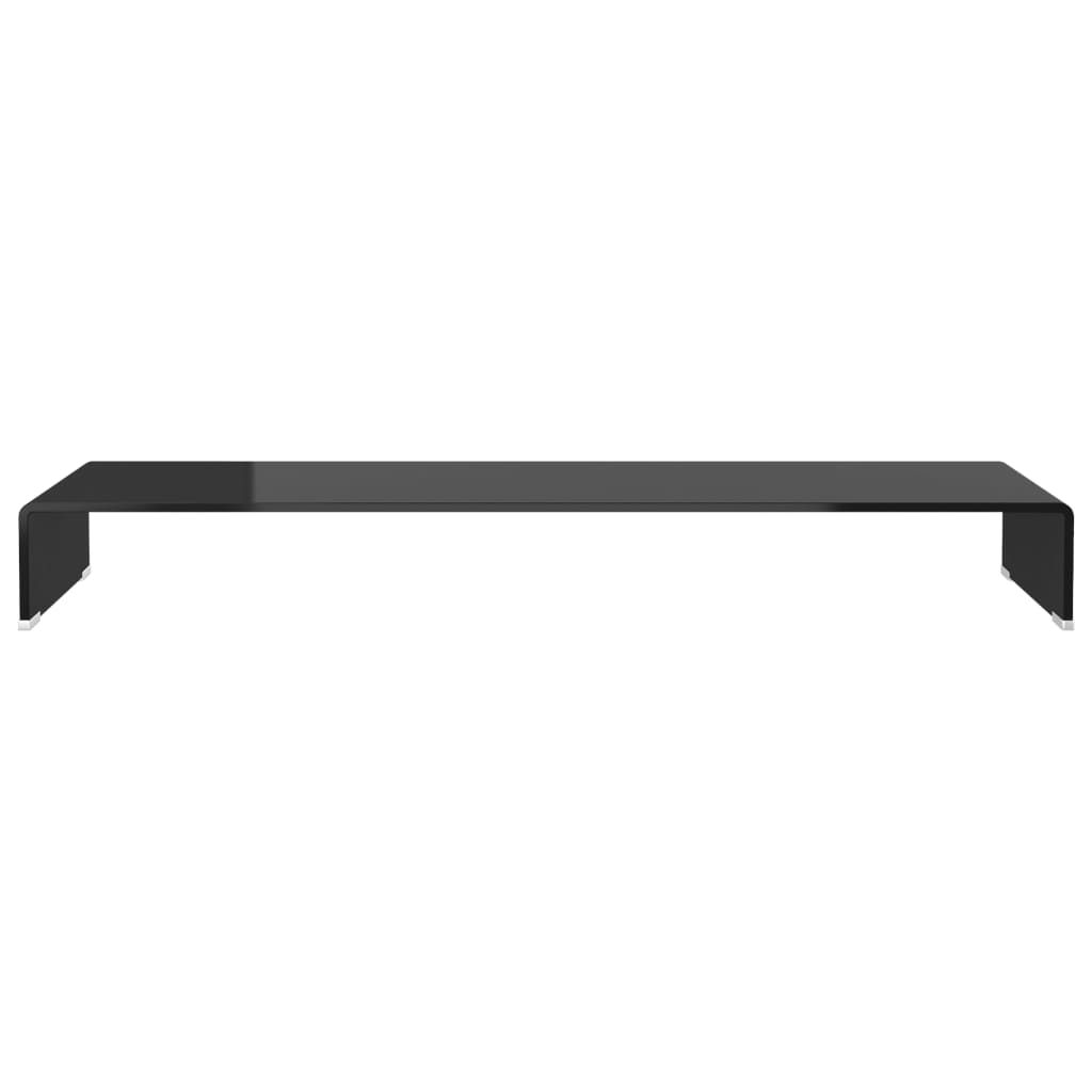 vidaXL Soporte para TV/Elevador monitor cristal negro 110x30x13 cm