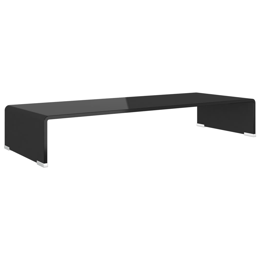 vidaXL Soporte para TV/Elevador monitor cristal negro 80x30x13 cm