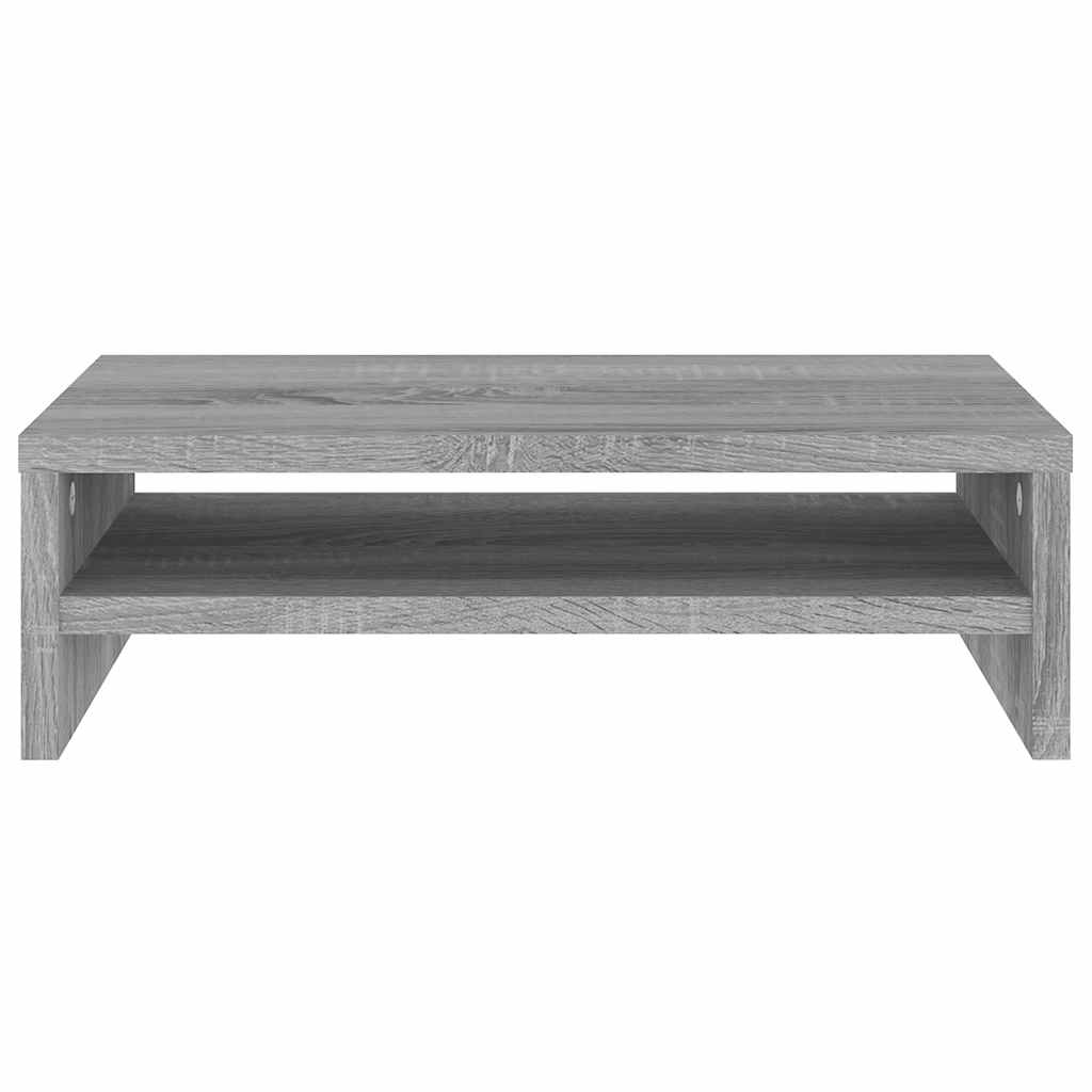 vidaXL Soporte de monitor madera contrachapada gris Sonoma 42x24x13 cm