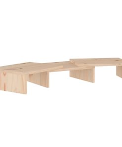 vidaXL Soporte para monitor madera maciza de pino 60x24x10,5 cm