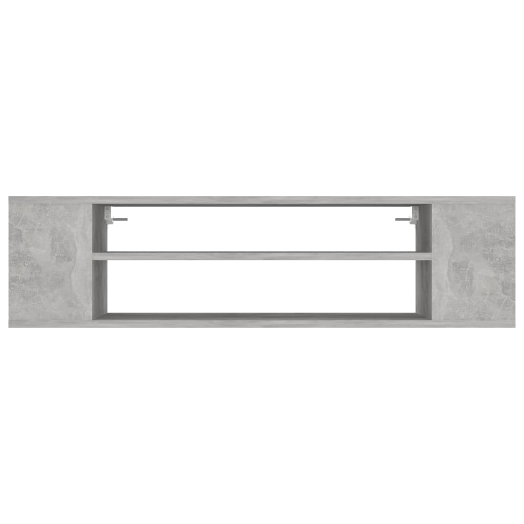 vidaXL Mueble de TV colgante contrachapada gris hormigón 100x30x26,5cm