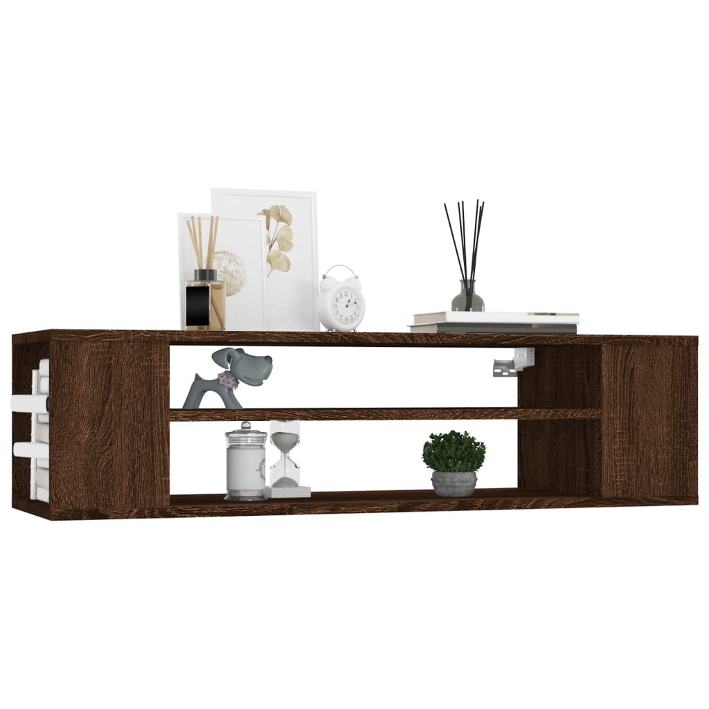 vidaXL Mueble de TV colgante madera marrón roble 100x30x26,5 cm