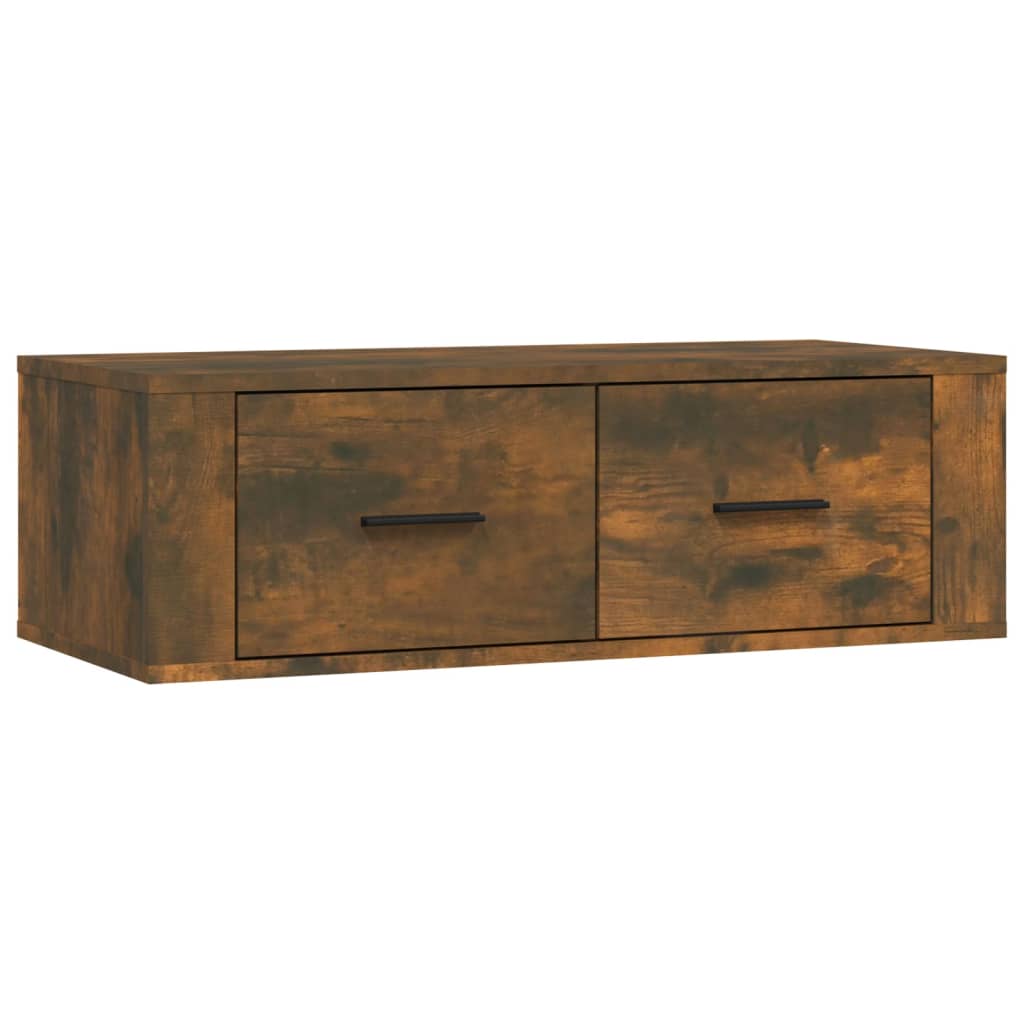 vidaXL Mueble de TV colgante madera roble ahumado 80x36x25 cm