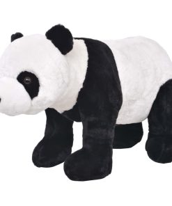 vidaXL Plüschtier Panda Stehend Plüsch Schwarz und Weiß XXL