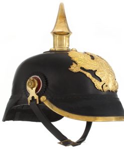 vidaXL Réplica de casco de soldado prusiano LARP acero negro