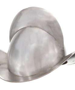 vidaXL Réplica de casco de caballero medieval antiguo LARP acero plata