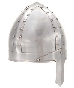 vidaXL Réplica de casco de caballero medieval antiguo LARP acero plata