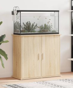 vidaXL Soporte para acuario madera ingeniería roble Sonoma 81x36x73 cm