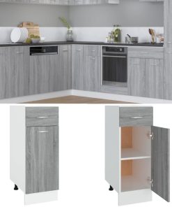 vidaXL Unterschrank mit Schublade Lyon Grau Sonoma 30x46x81,5 cm