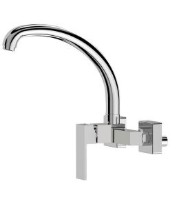 Rubinetto Monocomando EDM 01195 Getaria Argentato Acciaio inossidabile Ottone Zinco Lavello