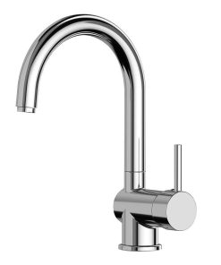 Rubinetto Monocomando EDM 01127  a7200-x Argentato Acciaio inossidabile Ottone Zinco Lavello