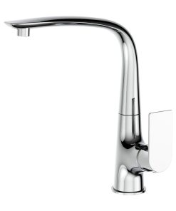 Rubinetto Monocomando EDM 01132 Cascais Argentato Acciaio inossidabile Ottone Zinco Lavello