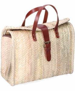 Valigetta EDM Milan 32 x 26 cm Foglia di palma Fibbia Pelle