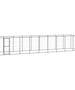 vidaXL Outdoor-Hundezwinger Stahl 21,78 m²