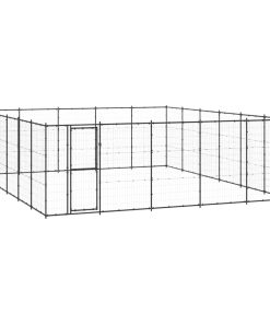 vidaXL Outdoor-Hundezwinger Stahl 36,3 m²