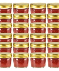 vidaXL Marmeladengläser mit goldenen Deckeln 24 Stk. 110 ml