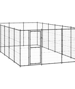 vidaXL Outdoor-Hundezwinger Stahl 21,78 m²