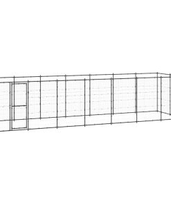 vidaXL Outdoor-Hundezwinger Stahl 16,94 m²