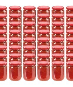 vidaXL Marmeladengläser mit Rotem Deckel 48 Stk. 230 ml