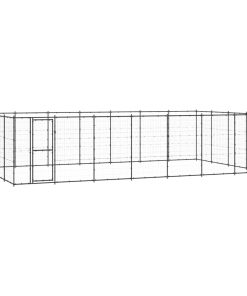 vidaXL Outdoor-Hundezwinger Stahl 33,88 m²