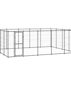 vidaXL Outdoor-Hundezwinger Stahl 24,2 m²