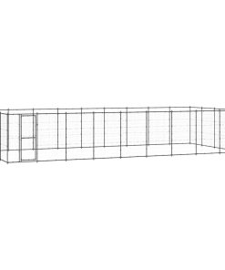 vidaXL Outdoor-Hundezwinger Stahl 43,56 m²