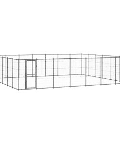 vidaXL Outdoor-Hundezwinger Stahl 50,82 m²