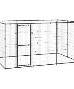 vidaXL Outdoor-Hundezwinger Stahl 7,26 m²