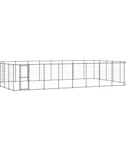 vidaXL Outdoor-Hundezwinger Stahl 65,34 m²