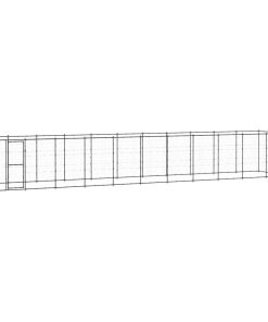 vidaXL Outdoor-Hundezwinger Stahl 26,62 m²