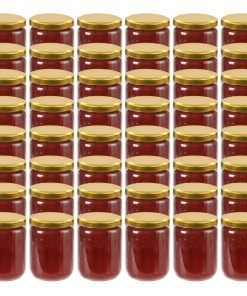 vidaXL Marmeladengläser mit Goldenem Deckel 48 Stk. 230 ml