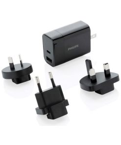Adattatore a Spina Universale da Viaggio Philips Nero 30 W