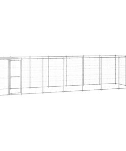 vidaXL Outdoor-Hundezwinger mit Überdachung Verzinkter Stahl 16,94 m²