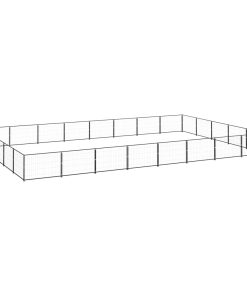 vidaXL Perrera acero 40 m² negra
