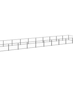 vidaXL Perrera acero 20 m² negra